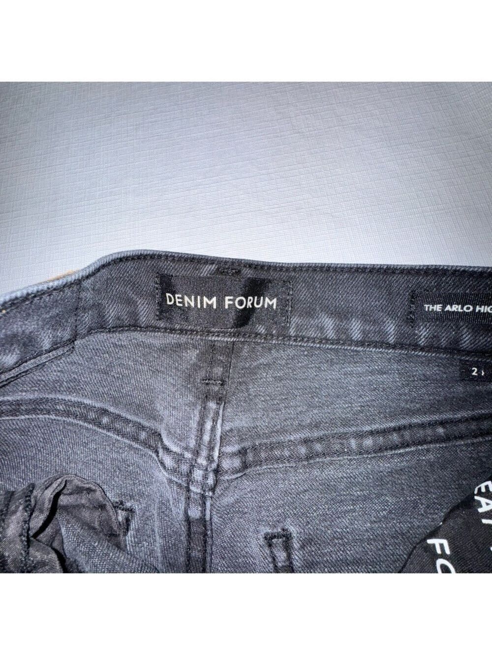 Denim Forum ARLO high Rise Straight Leg Jeans High-Waisted Size 24 - Picture 4 of 11